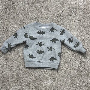 Carter's Gray Dinosaur Pattern Sweatshirt